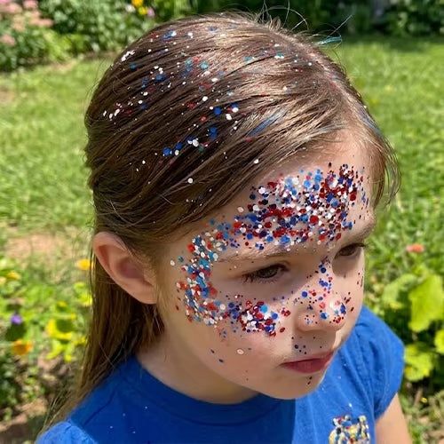 🎉News Last Day 49%off💯- 3-in-1 patriotic glow red white blue glitter body stick