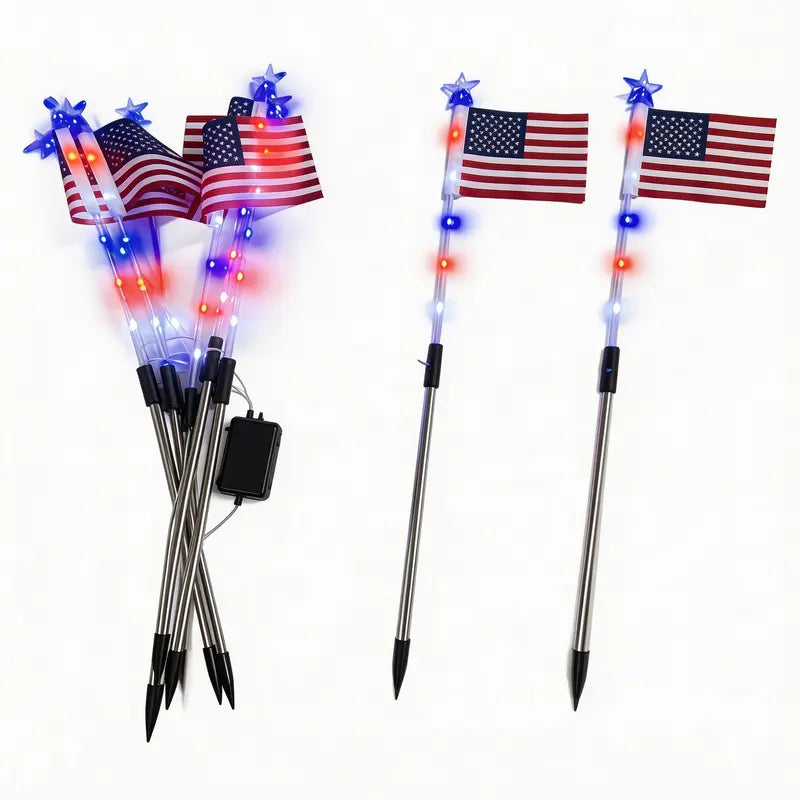 🇺🇸Independence Day Promotion-2-Piece Flag Light Set (4th of July Decorations with 8 Lighting Modes)