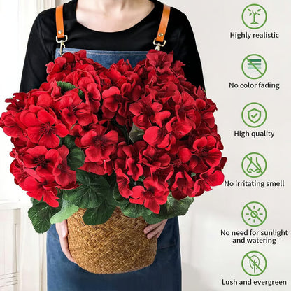 🔥LAST DAY 49% OFF - Artificial Geranium Flowers For Outdoors