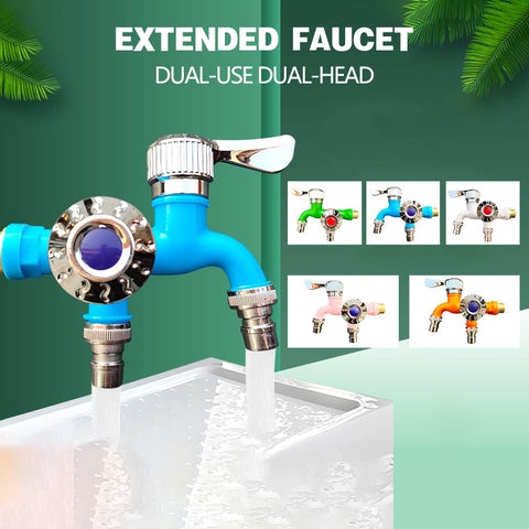 A very convenient double-outlet faucet