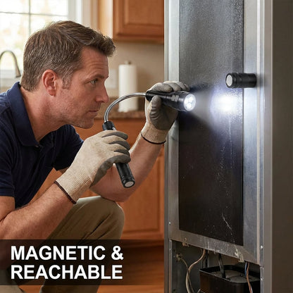 Flexible Telescopic LED Flashlight with Magnetic Tip 🔦