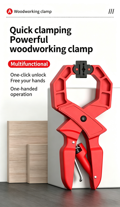 🛠️ Quick-Grip One-Handed Woodworking Clamp - Heavy Duty Spring Clamp