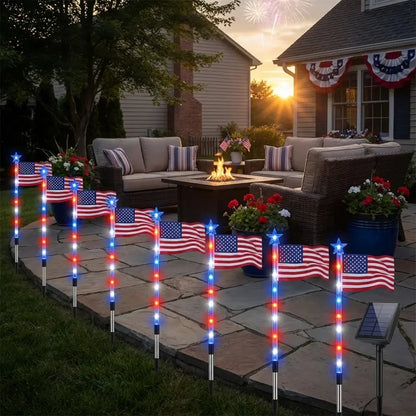 🇺🇸Independence Day Promotion-2-Piece Flag Light Set (4th of July Decorations with 8 Lighting Modes)