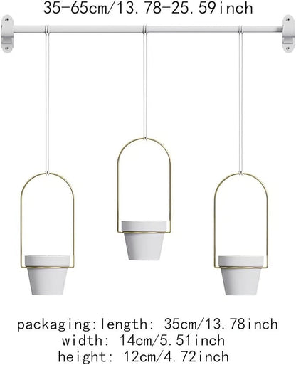 🌿 Extendable Hanging Wall Planter Basket 🪴 Creative Ceramic Flower Pot for Garden & Indoor Decor ✨