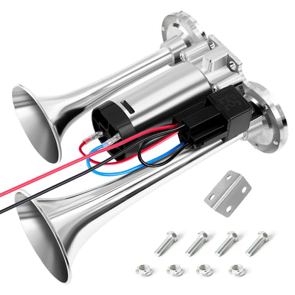 🔥150DB Air Train Horn Kit with Compressor