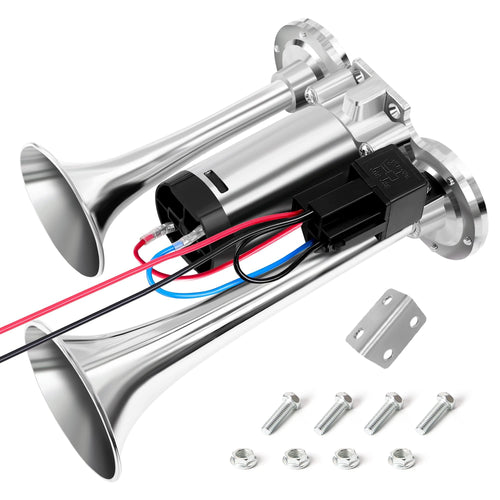 🔥150DB Air Train Horn Kit with Compressor