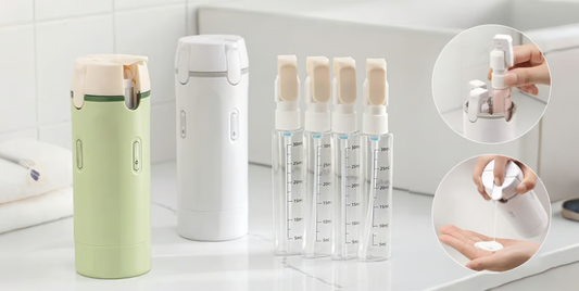 4-in-1 Leakproof Rotatable Travel Dispenser Set