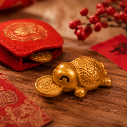2026 Golden Turtle Charm – Bites onto Luck, Never Lets Go