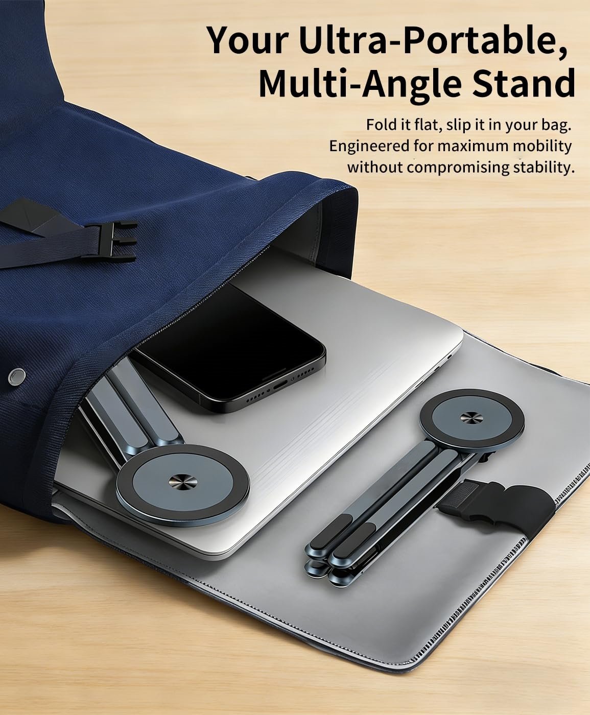 Foldable, Magnetic, and Built to Go🔥3-in-1 Magnetic Foldable Laptop Stand