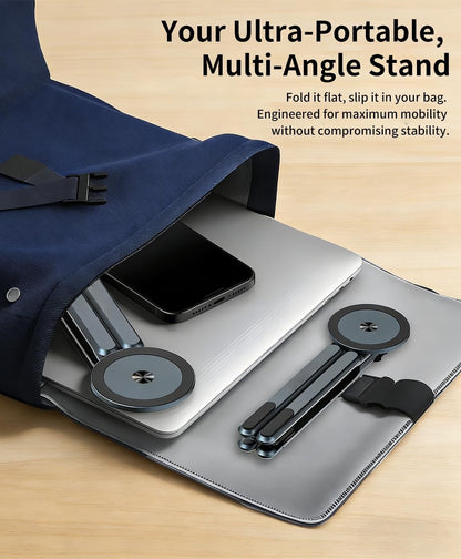 Foldable, Magnetic, and Built to Go🔥3-in-1 Magnetic Foldable Laptop Stand