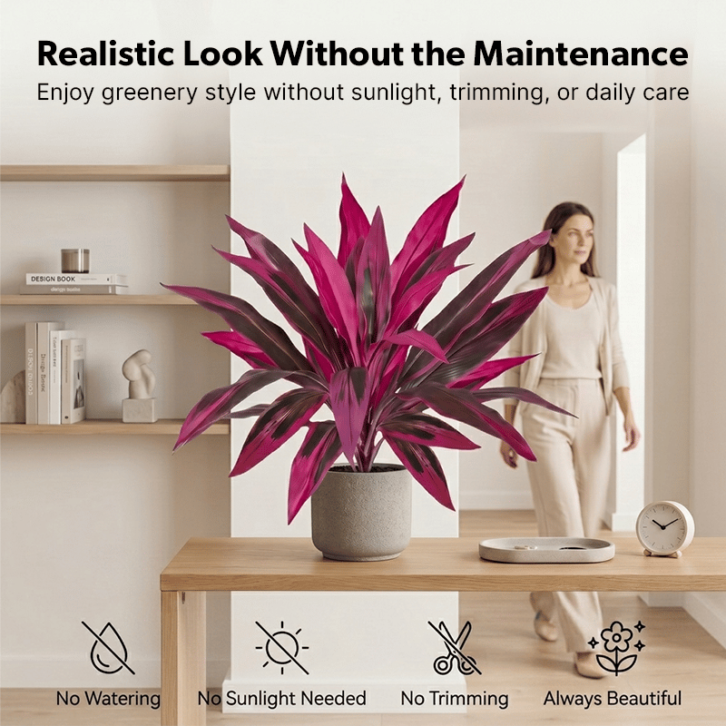🔥LAST DAY 49% OFF - Artificial Boston Fern & Dragon's Blood Tree Plants