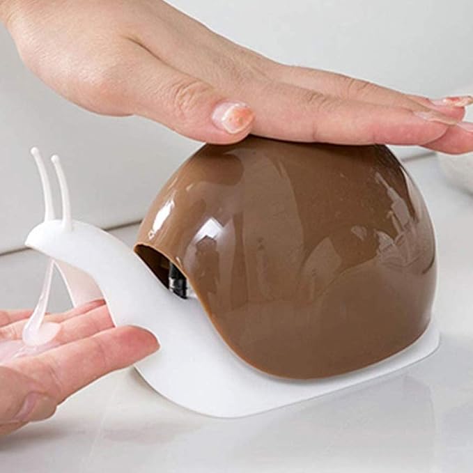 Creative snail-shaped hand sanitizer lotion is packaged in bottles