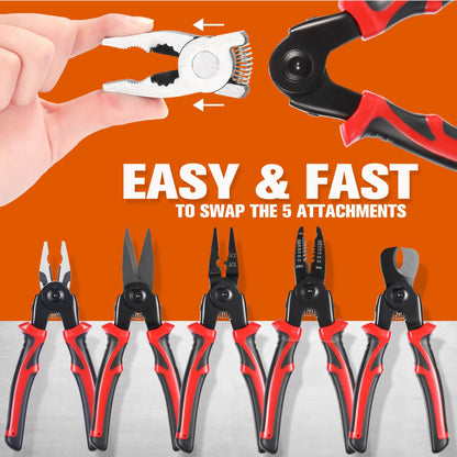 🛠️ 5-in-1 Interchangeable Pliers Tool Set