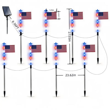 🇺🇸Independence Day Promotion-2-Piece Flag Light Set (4th of July Decorations with 8 Lighting Modes)