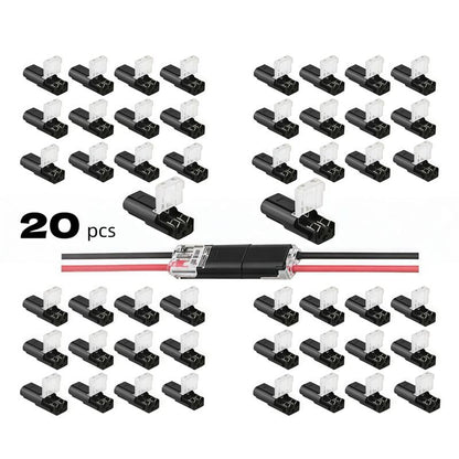 🔥LAST DAY 49% OFF - Double-Wire Plug-in Connector Led Light Strip Connectors 2 Pin
