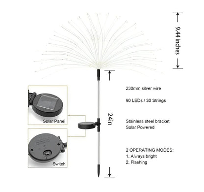 🎁Early Christmas Hot Sale 49% OFF🔥Waterproof Solar Garden Fireworks Lamp