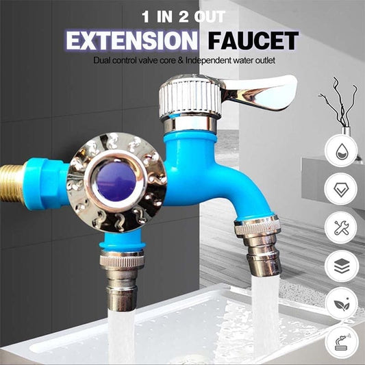 A very convenient double-outlet faucet