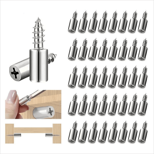 40 Count Self-Tapping Screws,Shelf Support Pegs,Shelf Pins with Non-Slip Sleeve