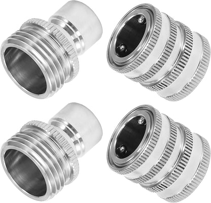 🍃Stainless Steel Garden Hose Quick Connect Fittings Set