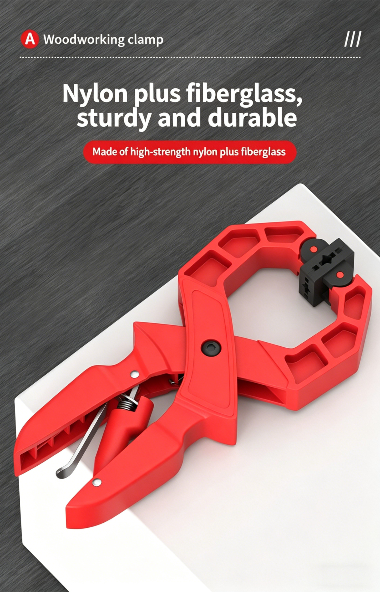 🛠️ Quick-Grip One-Handed Woodworking Clamp - Heavy Duty Spring Clamp
