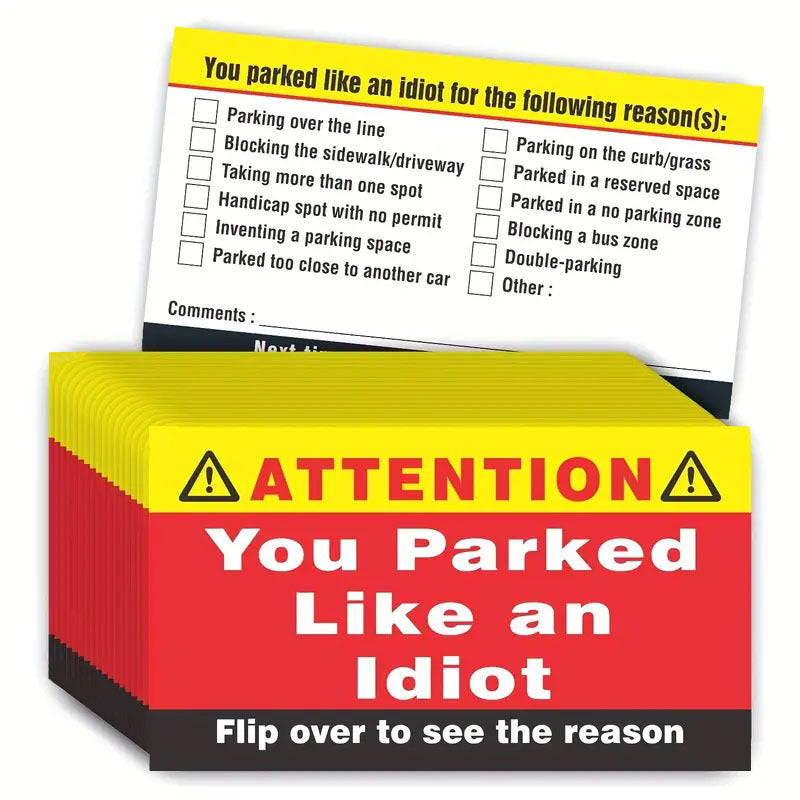 You Parked Like an Id10t Cards (100 cards)