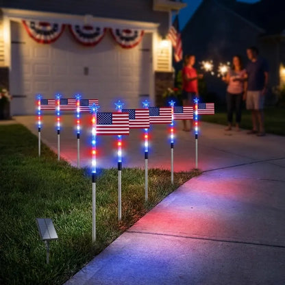 🇺🇸Independence Day Promotion-2-Piece Flag Light Set (4th of July Decorations with 8 Lighting Modes)