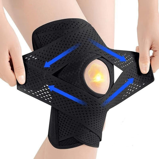 Open Patella Knee Brace with V-Shaped Cross Straps