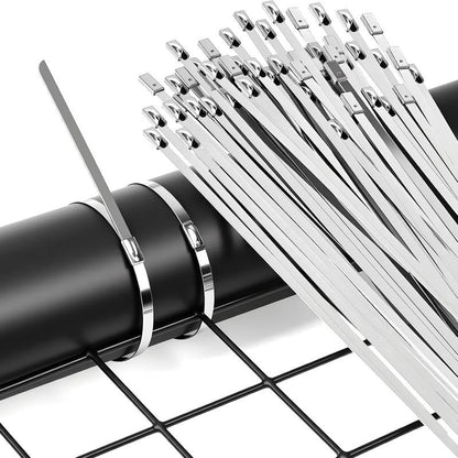 🔥 304 Stainless Steel Zip Tie Kit | 4X Stronger Than Plastic | 49% OFF Pro Tool!