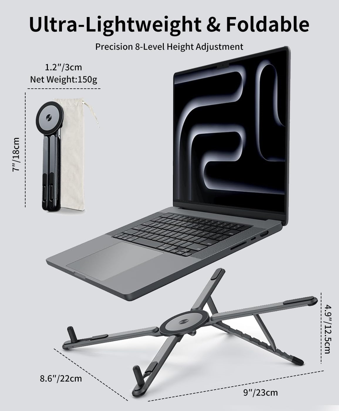 Foldable, Magnetic, and Built to Go🔥3-in-1 Magnetic Foldable Laptop Stand