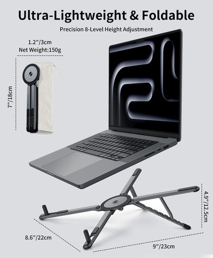 Foldable, Magnetic, and Built to Go🔥3-in-1 Magnetic Foldable Laptop Stand