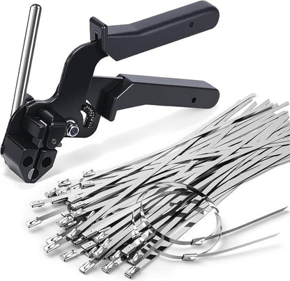 🔥 304 Stainless Steel Zip Tie Kit | 4X Stronger Than Plastic | 49% OFF Pro Tool!