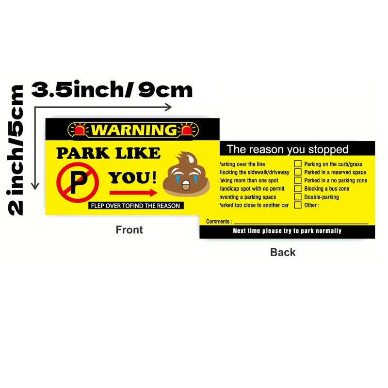 You Parked Like an Id10t Cards (100 cards)