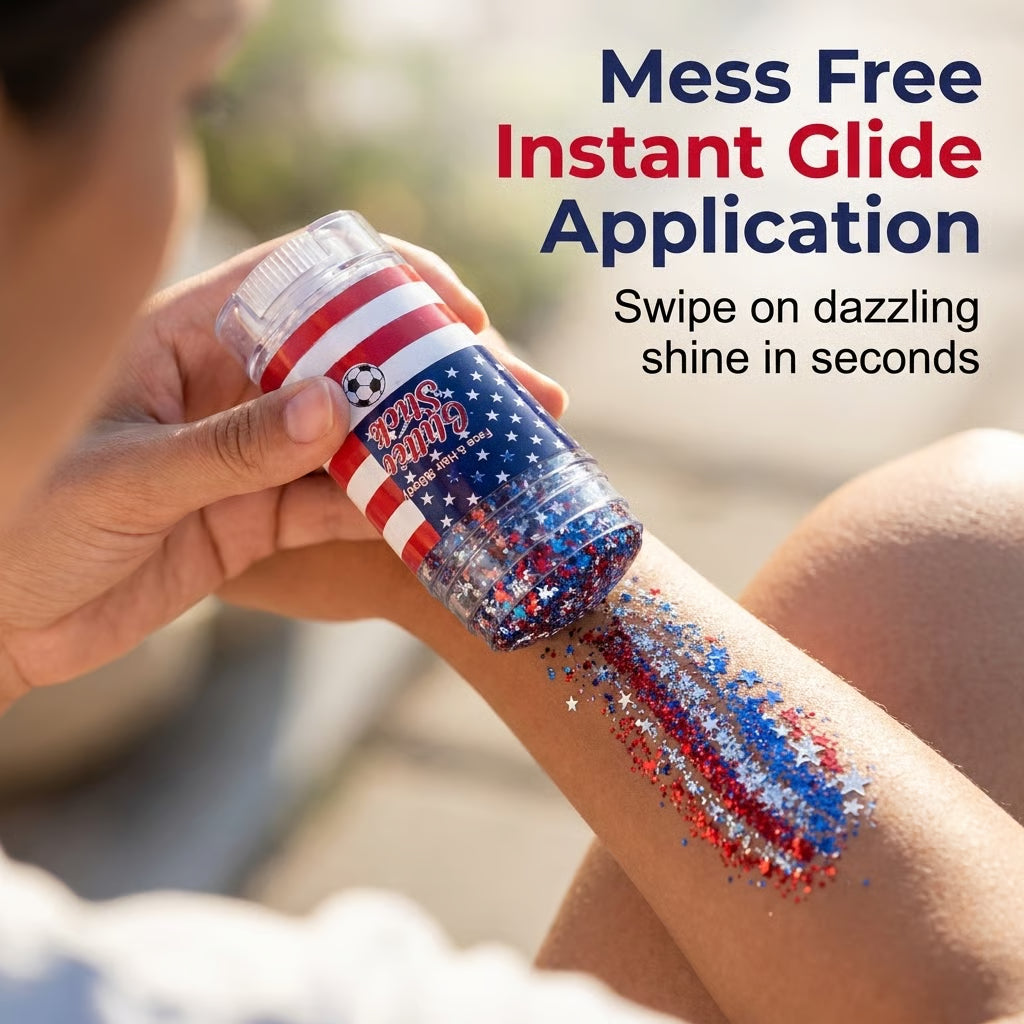 🎉News Last Day 49%off💯- 3-in-1 patriotic glow red white blue glitter body stick