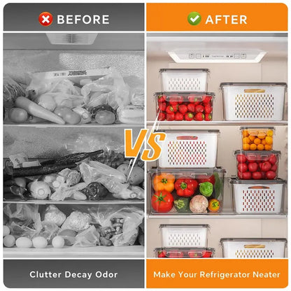 The Ultimate 5-Piece 4-in-1 Produce Saver & Fridge Organizer Set