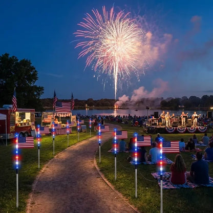 🇺🇸Independence Day Promotion-2-Piece Flag Light Set (4th of July Decorations with 8 Lighting Modes)