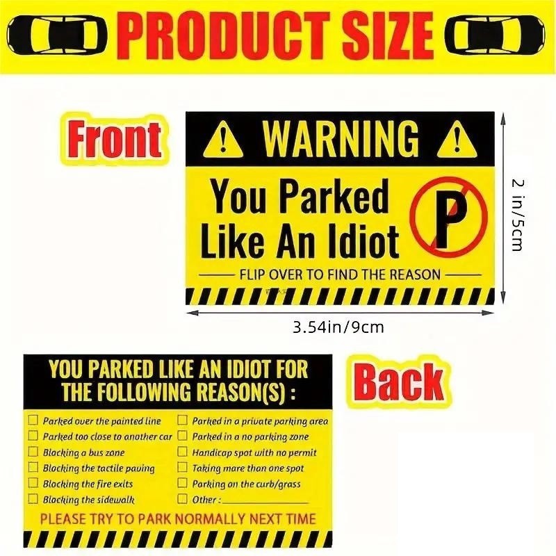 You Parked Like an Id10t Cards (100 cards)
