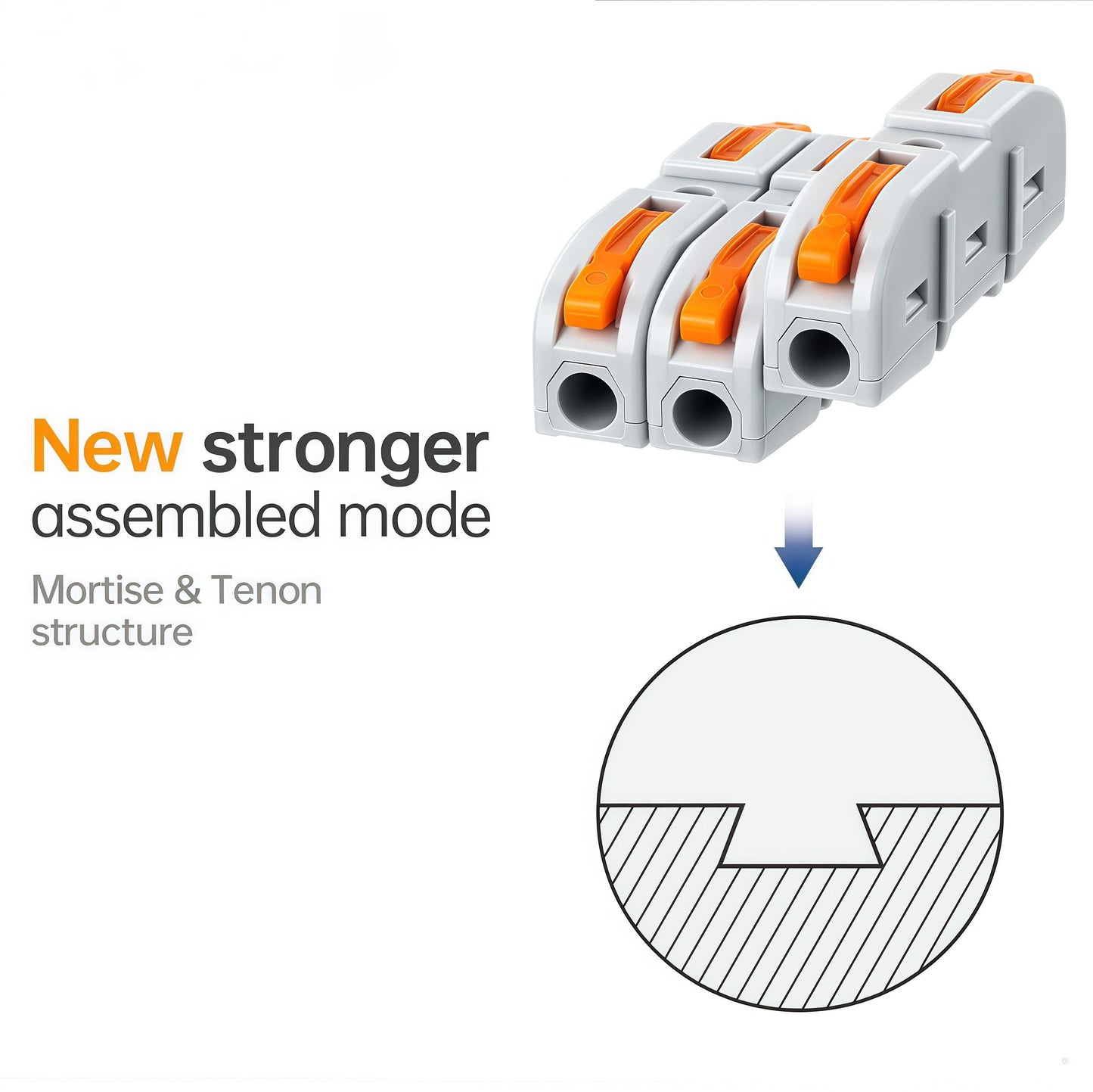 Universal Quick Lever Electrical Wire Connectors (24-12 AWG)  + Wire Stripper