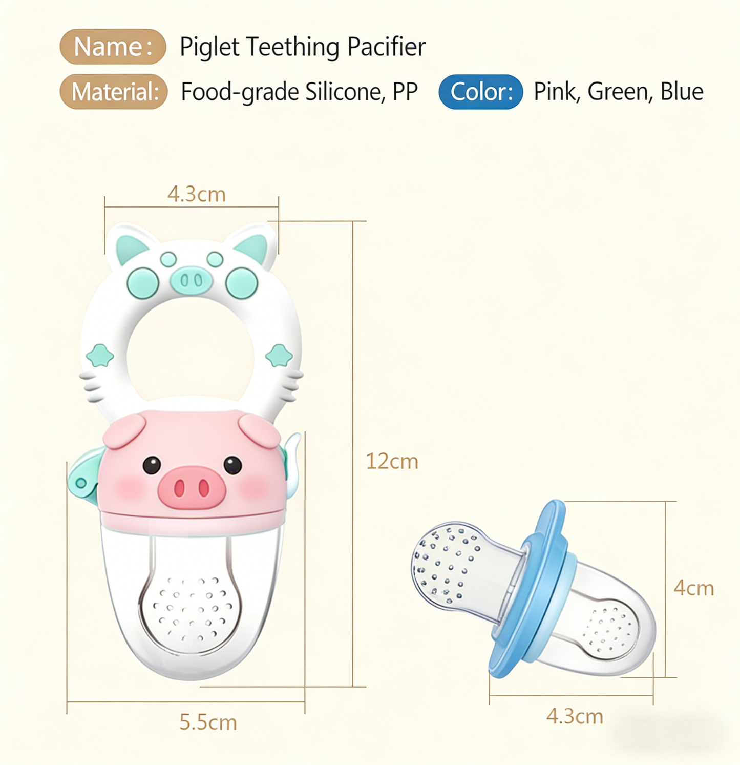 🍼Baby fruit and vegetable pacifier