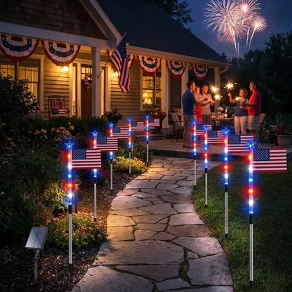 🇺🇸Independence Day Promotion-2-Piece Flag Light Set (4th of July Decorations with 8 Lighting Modes)
