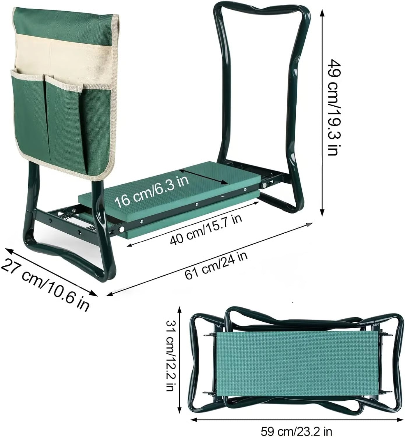Upgraded Garden Kneeler and Seat with Soft Pad