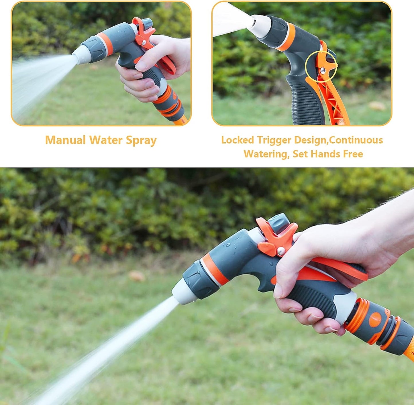 8 Patterns High Pressure Garden Hose Spray Gun Set