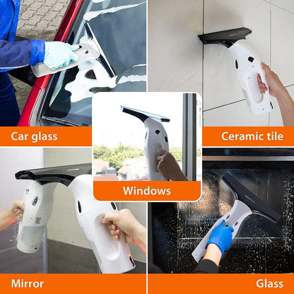 Cordless, rechargeable, automatic portable glass cleaner