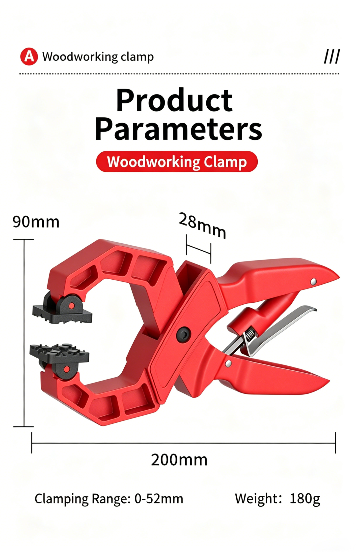 🛠️ Quick-Grip One-Handed Woodworking Clamp - Heavy Duty Spring Clamp
