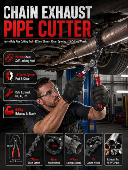 🔥LAST DAY 49% OFF – 🛠️ Heavy-Duty Exhaust Pipe Chain Cutter | Fast, Clean & Precise Cuts Every Time