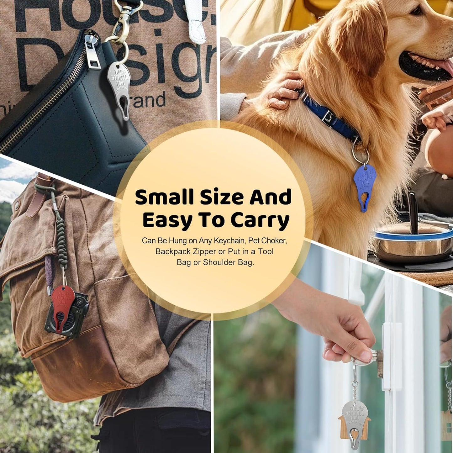 Tick Removal Tool - Safe, Portable & Durable Tick Remover for Humans & Pets