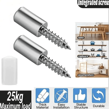 40 Count Self-Tapping Screws,Shelf Support Pegs,Shelf Pins with Non-Slip Sleeve