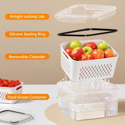 The Ultimate 5-Piece 4-in-1 Produce Saver & Fridge Organizer Set