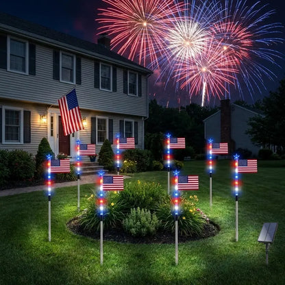 🇺🇸Independence Day Promotion-2-Piece Flag Light Set (4th of July Decorations with 8 Lighting Modes)