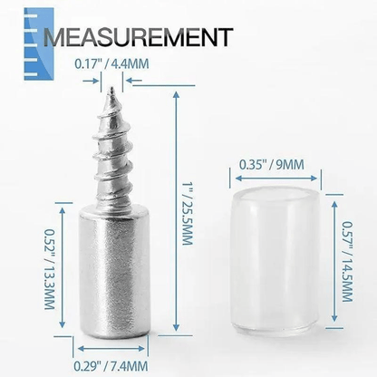 40 Count Self-Tapping Screws,Shelf Support Pegs,Shelf Pins with Non-Slip Sleeve
