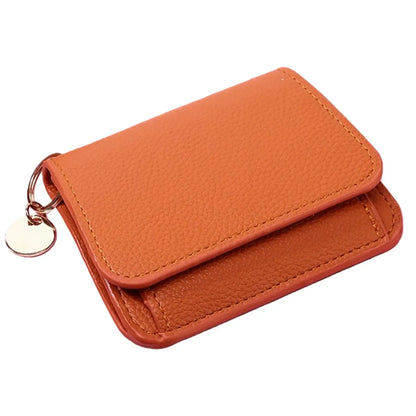 Women's Elegant Minimalist Short Slim Wallet All-match Trendy Mini 3 Bifold Purse RFID Blocking Card Holder Money Clip ID Window Compact Coin Purse Ideal Gift